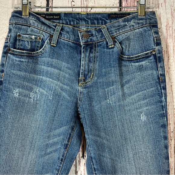 Citizens Of Humanity Boho #111 Distressed Low Waist Stretch Bootcut Jeans SZ 27 - Picture 10 of 16